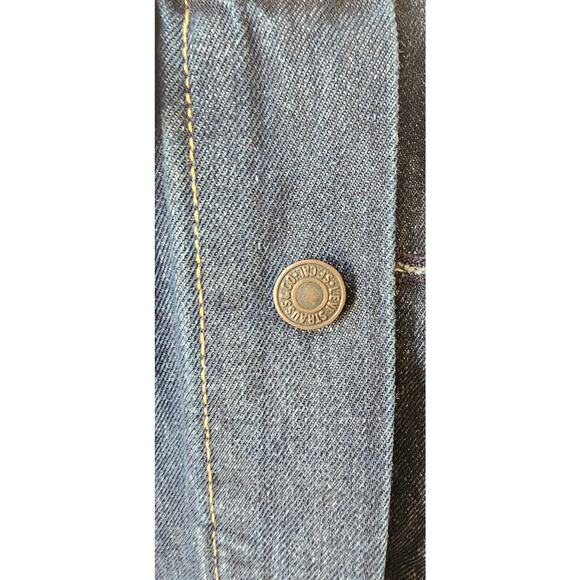 Levi's Red Tab Long Sleeve Trucker Denim Jacket Dark‎ Blue Women's Size S - Picture 5 of 12